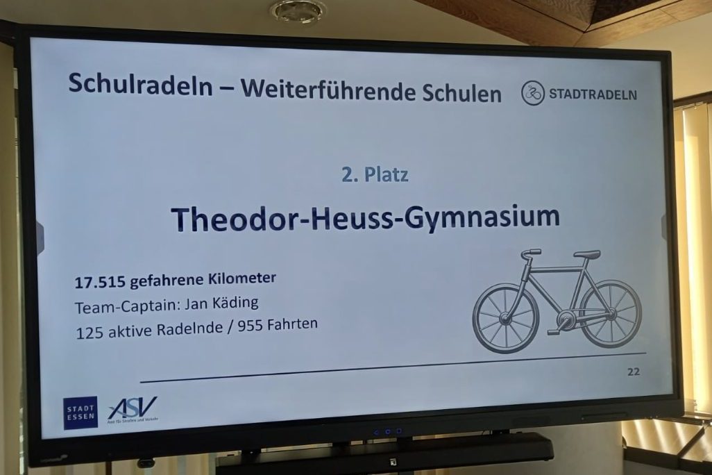 Theodor-Heuss-Gymnasium radelt erneut auf das Siegerpodest!